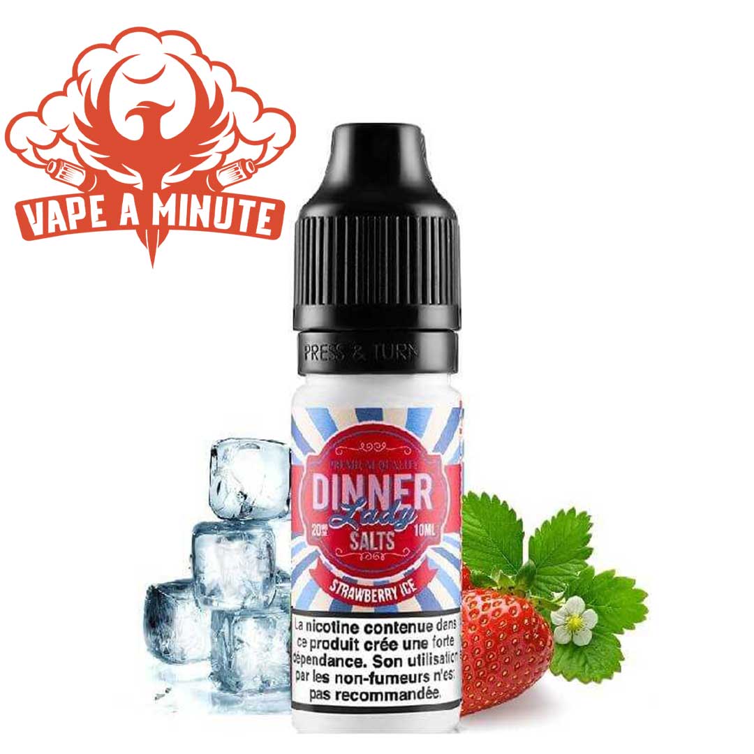 Strawberry Ice Nic Salt 10ml – Dinner Lady