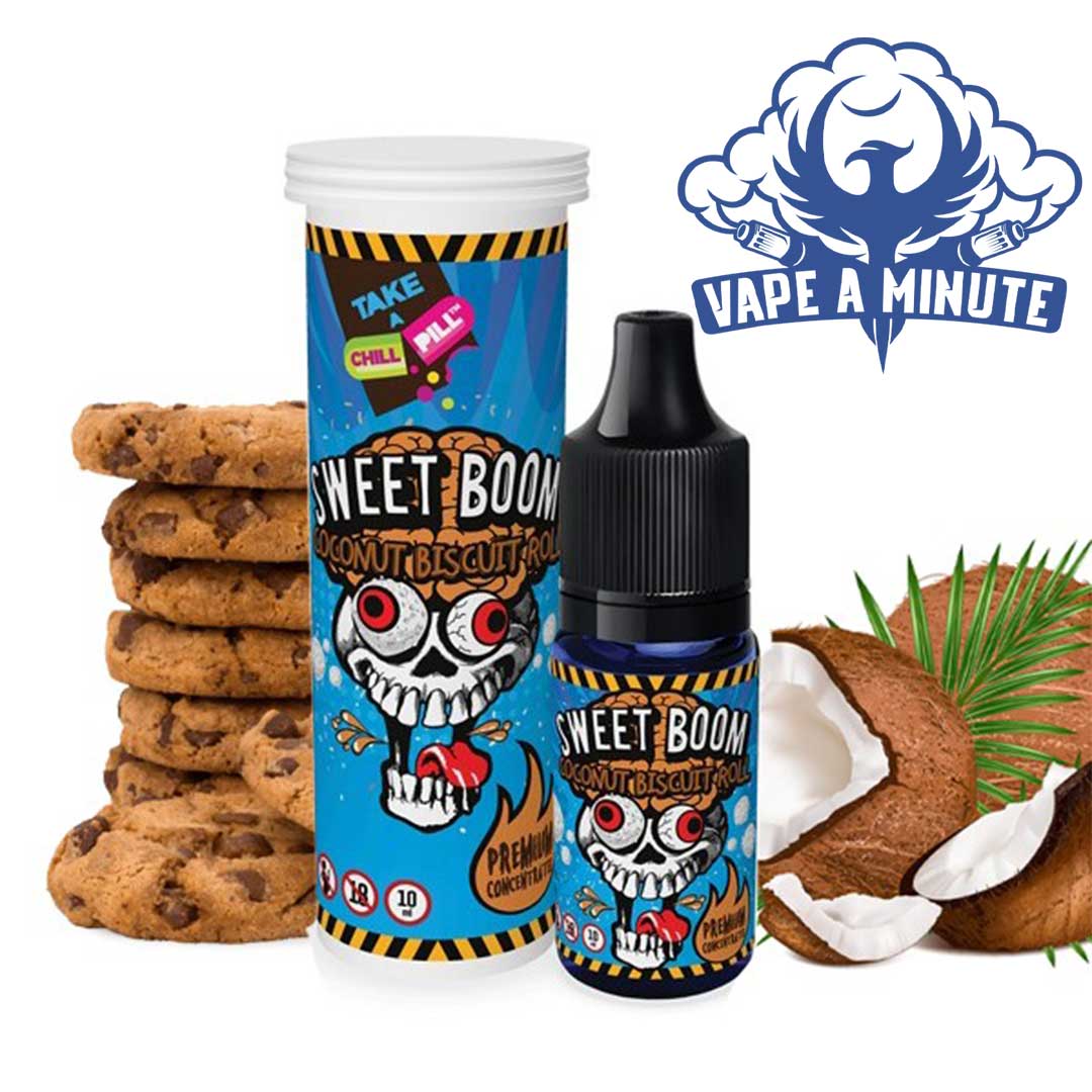Sweet Boom Coconut Biscuit 10ml – Chill Pill• Vape a minute Shop